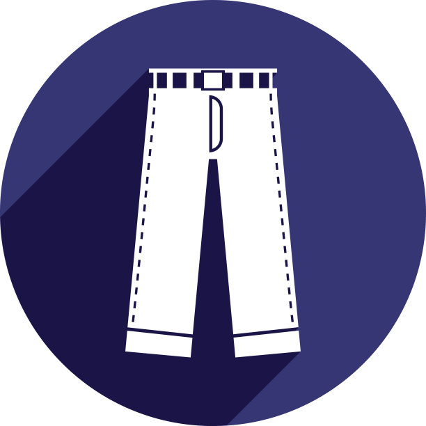 牛仔裤矢量图标孤立。图片下载