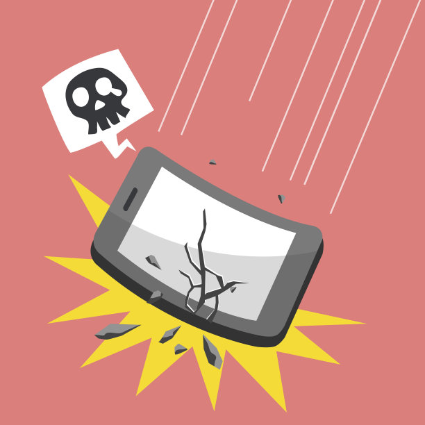 卡通下降智能手机图片下载