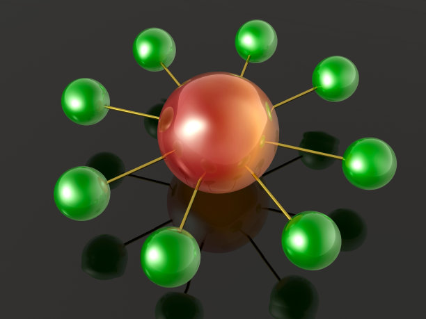 红色和绿色的球体图片下载