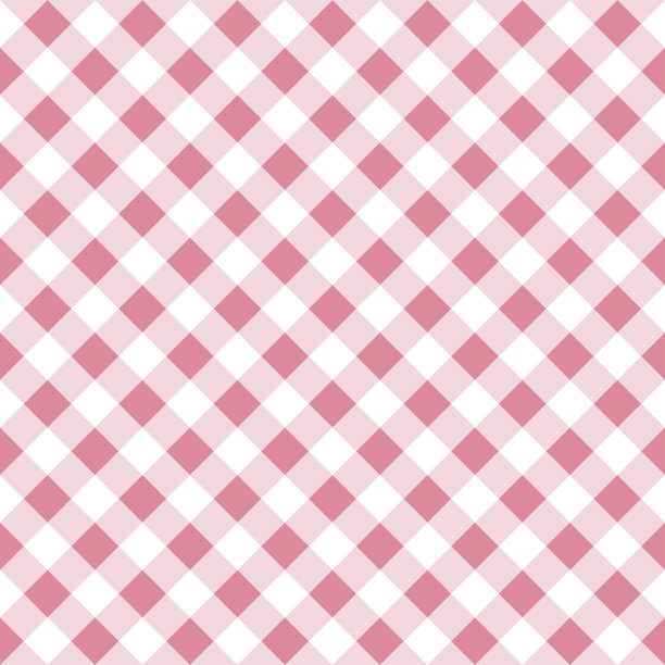 无缝图案的粉白色格子桌布素材图片