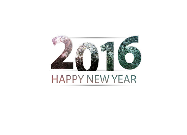 创意2016新年快乐设计。图片下载