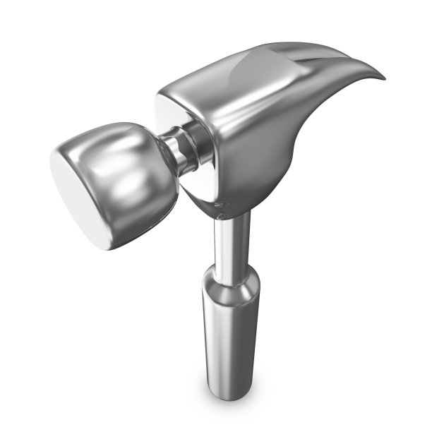 金属锤孤立在白色背景上图片下载