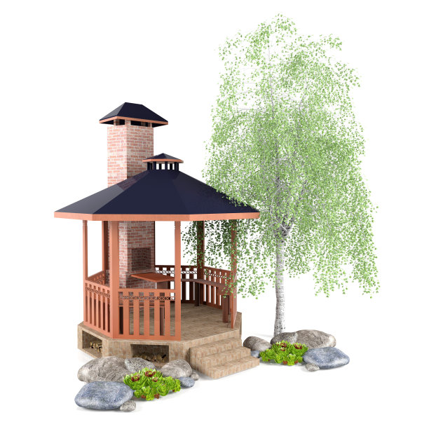 室外园林设计图片下载