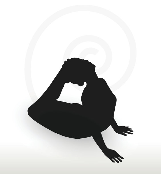 瑜伽姿势孤立在白色背景上图片下载