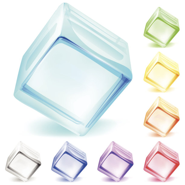 不透明玻璃立方体图片下载