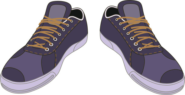 Unisex概述模板运动鞋对前视图图片下载
