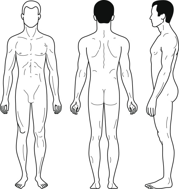 时尚男子轮廓模板全长轮廓图片下载