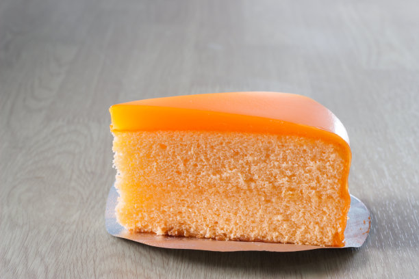 橙色的芝士蛋糕图片下载