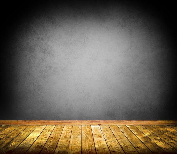 混凝土墙和木地板背景。图片下载