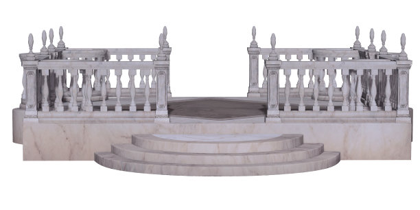 古董露台孤立在白色背景图片下载