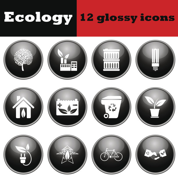 一套生态光泽的图标图片下载