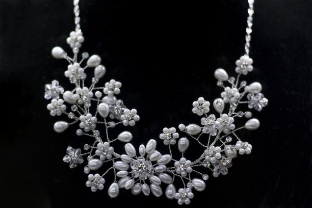 圆形的钻石项链图片下载