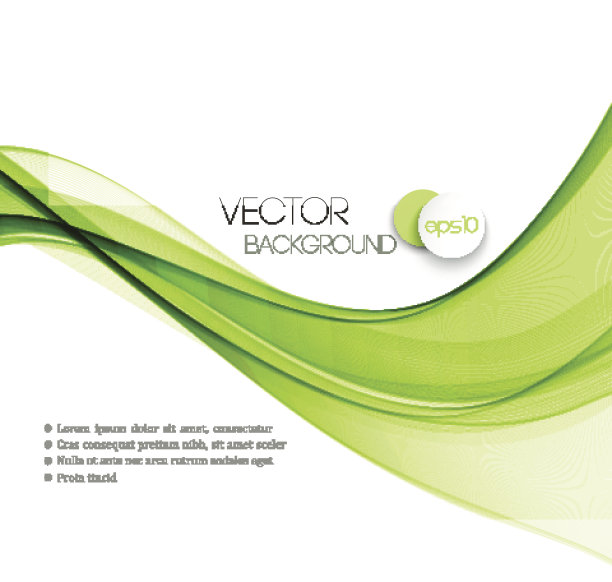 平滑的波浪流线抽象标题布局。矢量图图片下载