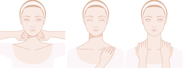 女人按摩脖子和肩膀图片下载