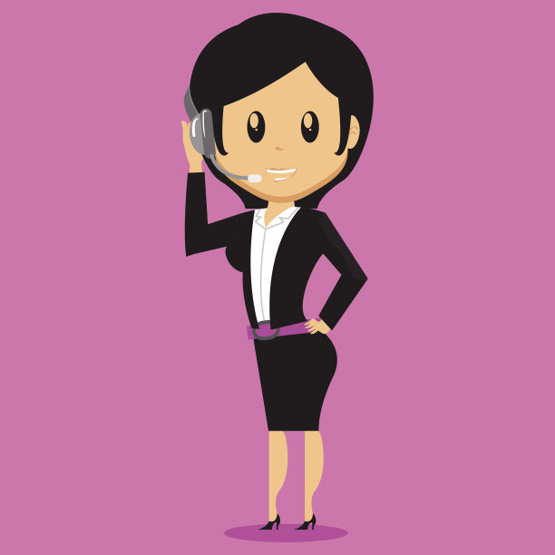 办公室女人电话销售图片下载