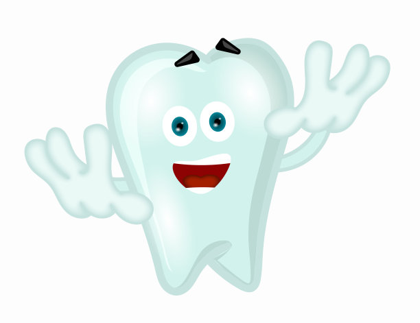 搞笑牙齿卡通漫画插图儿童图片下载