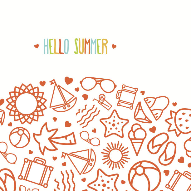 夏天图标背景图片下载