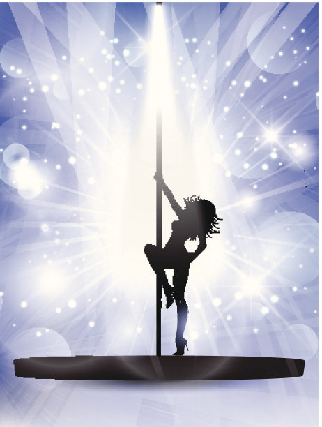 性感的钢管舞者图片下载