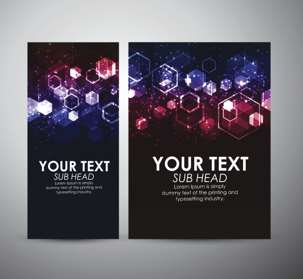 抽象的彩色的六边形。图形资源设计模板或卷起来。图片下载