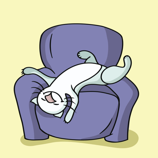 猫在椅子上睡觉图片下载