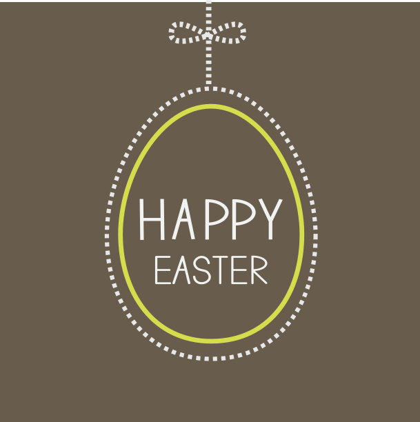 挂着空的大复活节彩蛋，用虚线和弓。图片下载