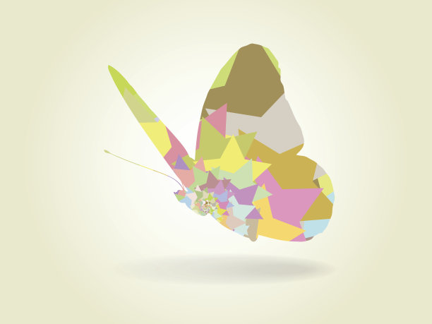 彩色蝴蝶的矢量插图图片下载