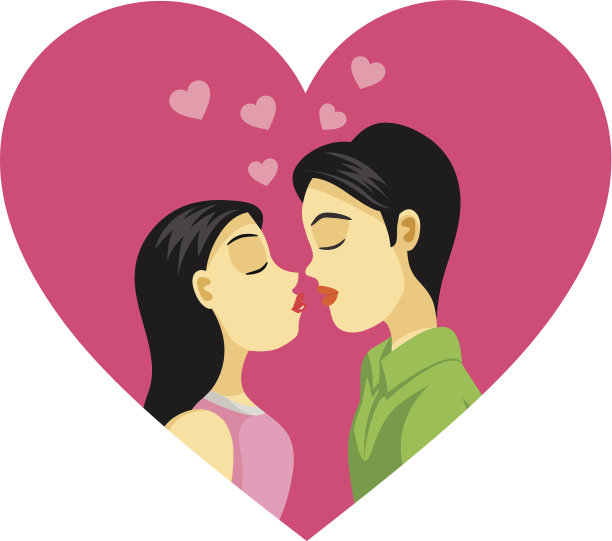 情侣接吻，爱情，浪漫图片下载