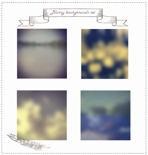 一套模糊的复古风格的背景图片下载