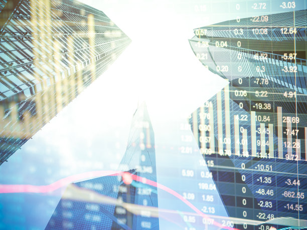 以证券交易所为背景的现代城市建筑图片下载