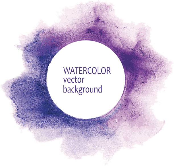 水彩颜料飞溅矢量图像在紫色的色调图片下载