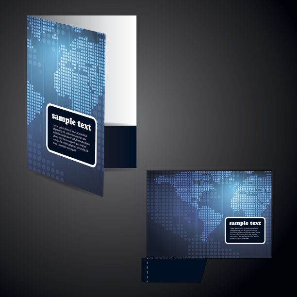 企业文件夹模板与模切设计图片下载