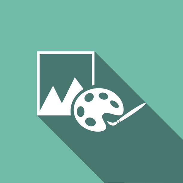 带有长阴影的矢量照片图标图片下载