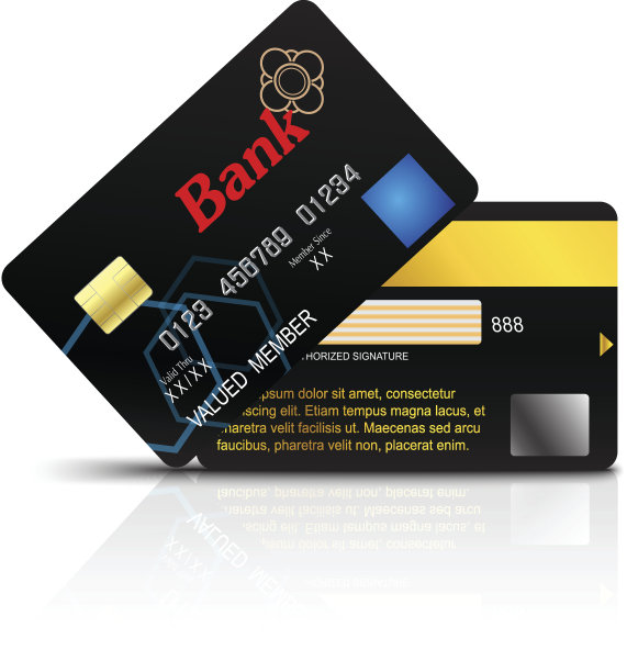 信用卡孤立在白色背景上。图片下载
