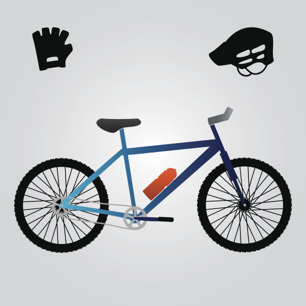 运动自行车和设备eps10图片下载