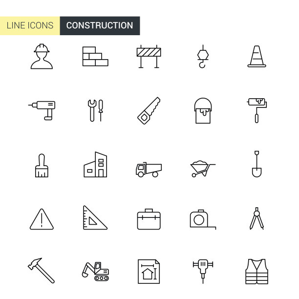 向量构造线图标图片下载