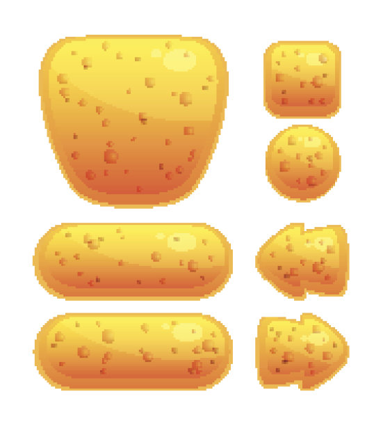 矢量集光滑的按钮与气泡图片下载