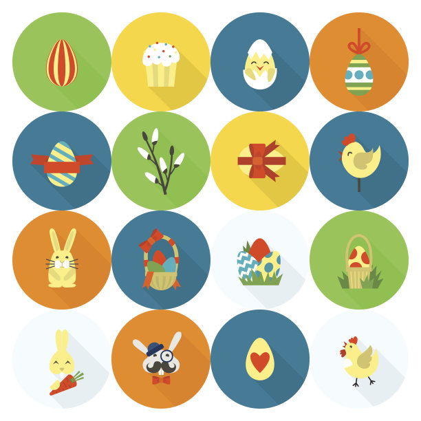 庆祝复活节的图标图片下载