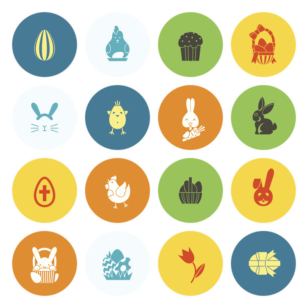 庆祝复活节的图标图片下载