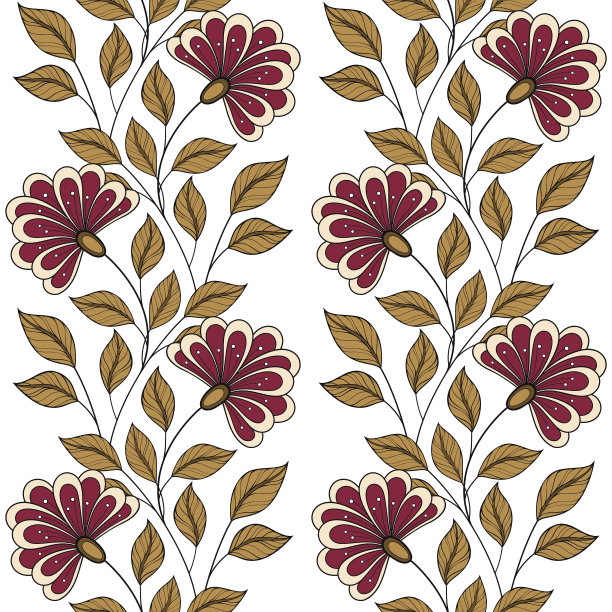 矢量无缝花型图片下载