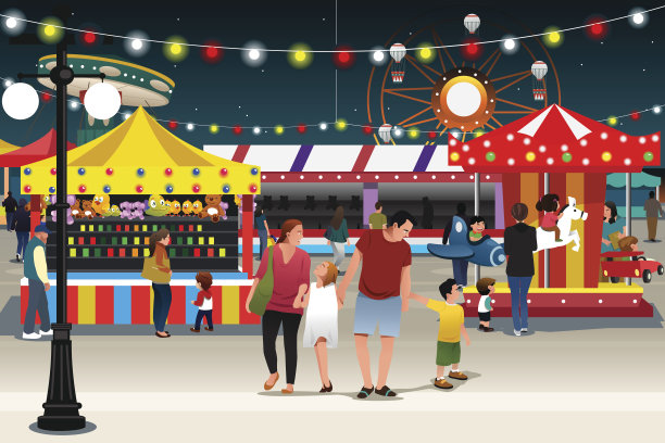 一家人去夜市图片下载