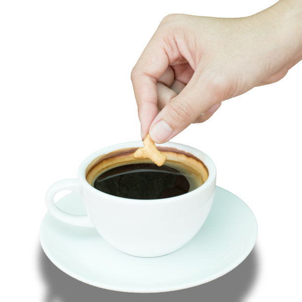 咖啡杯和迷你饼干图片下载