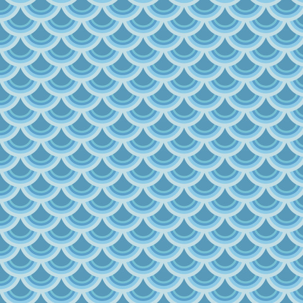 矢量无缝背景与彩色鱼鳞图案图片下载