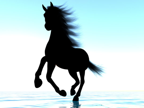 马的剪影图片下载