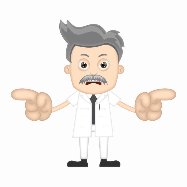 本男孩科学家愤怒的卡通人物教授图片下载