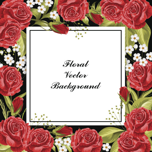 美丽的花卉框架图片下载