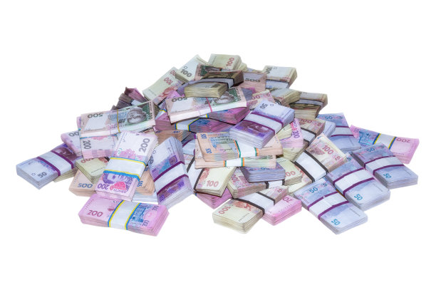 一大堆钱包裹着乌克兰人图片下载