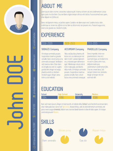 现代简历与影子设计图片下载