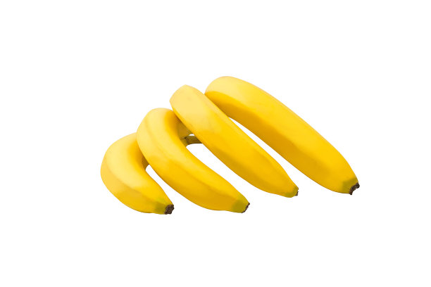 一串孤立在白色背景上的香蕉图片下载