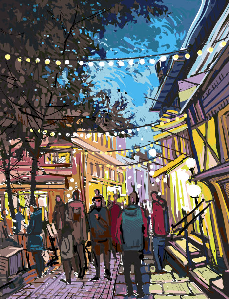 城市的灯光图片下载