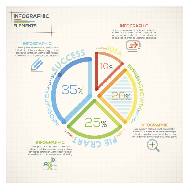 现代信息图形选项横幅。图片下载